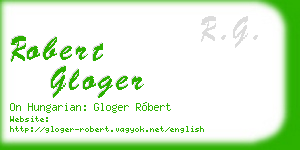 robert gloger business card